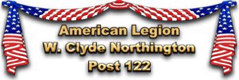 American Legion Post 122 banner